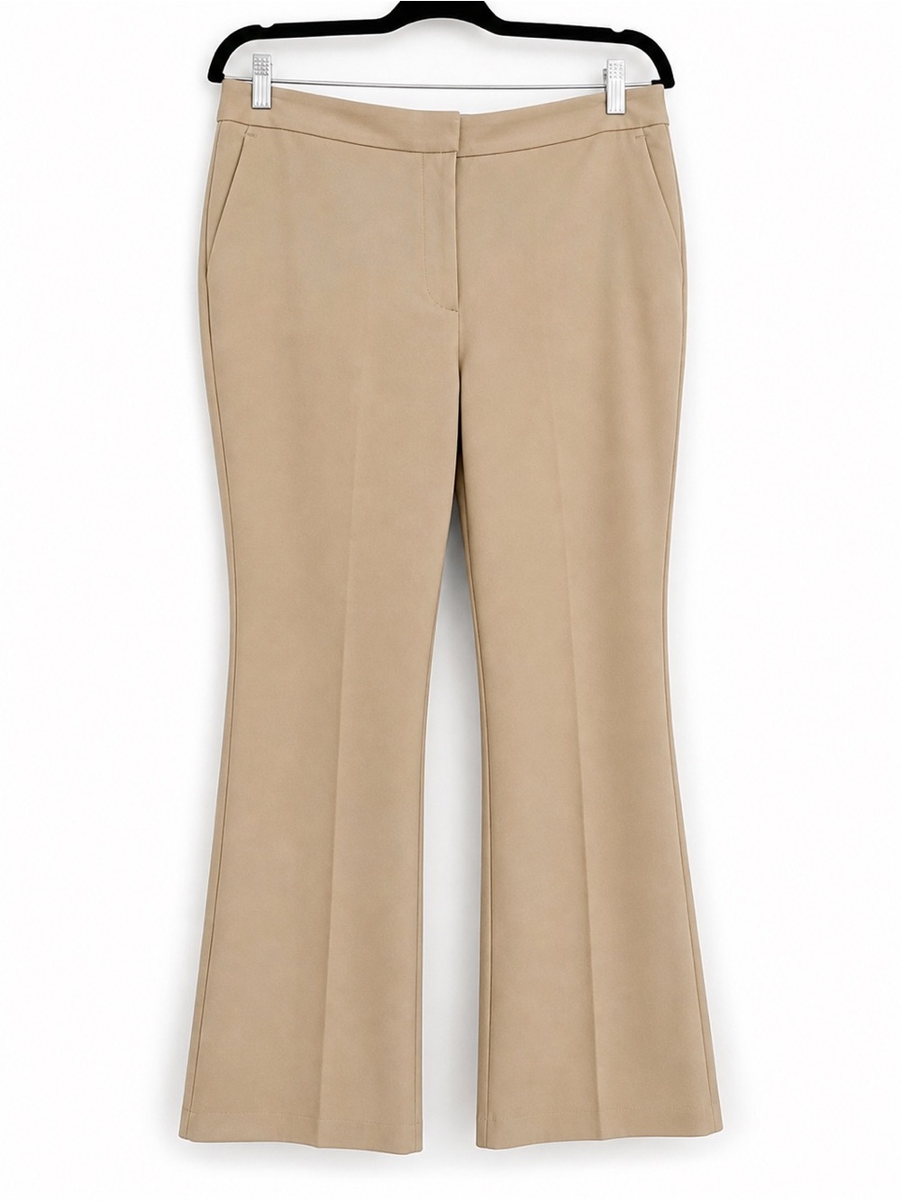 New York & Company Curvy High Rise Bootcut Pants Size 14 Beige Work Slacks